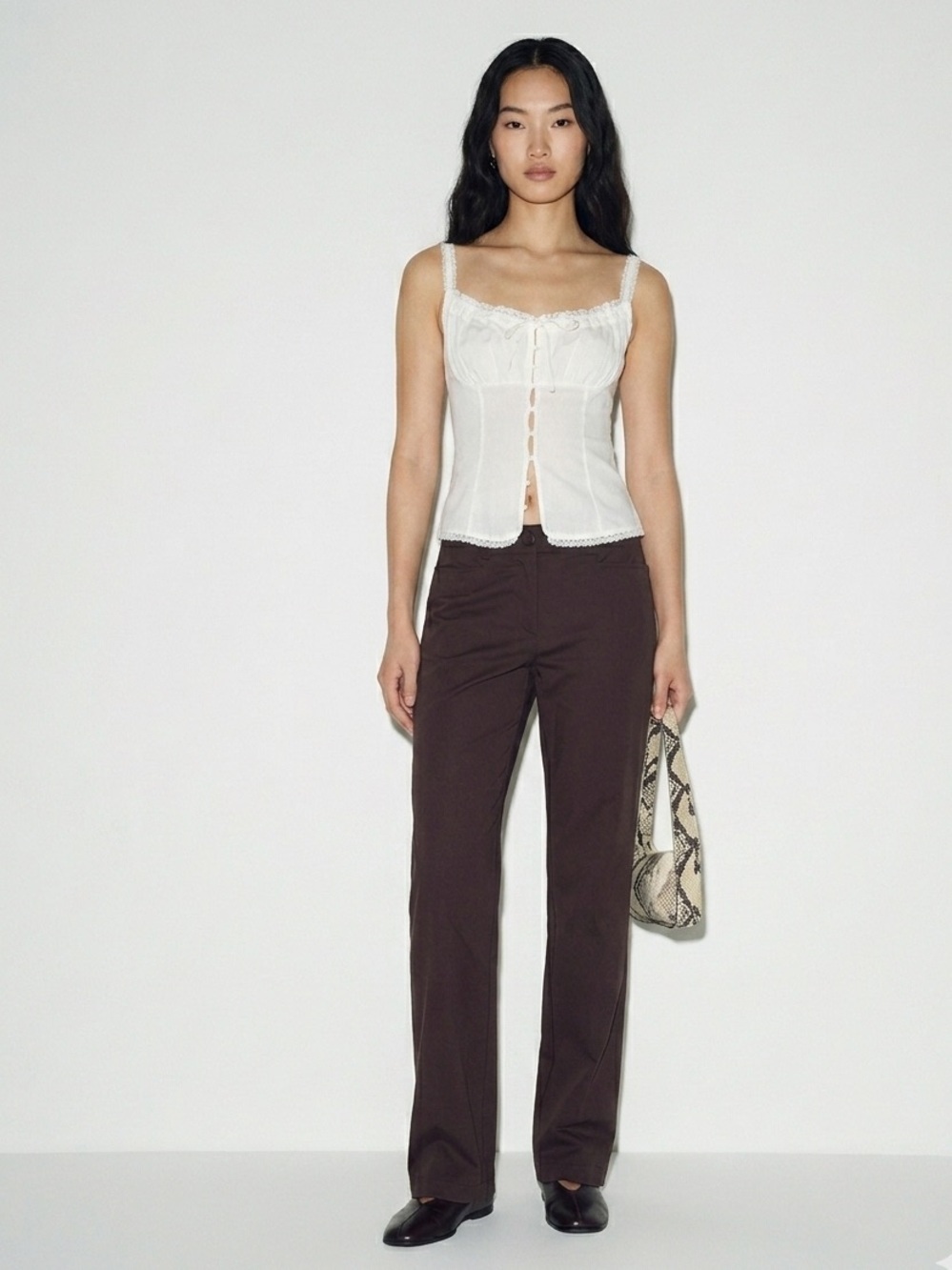Theory Vintage 90s Flat Front 8 Stretch Straight Leg Pockets Minimalist Neutral